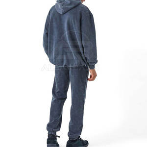 Wholesale Light <b>Weight</b> <b>Men</b> Acid Wash Tracksuit OEM Service Custom Made <b>Men</b> Acid Wash Tracksuit - Product Image 2
