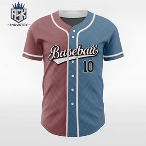 Ropa Deportiva, Camiseta de Béisbol Negra de Manga Corta, Camisetas de Softbol con Botones, Camisetas de Béisbol Modernas, Servicio OEM - Product Image 1