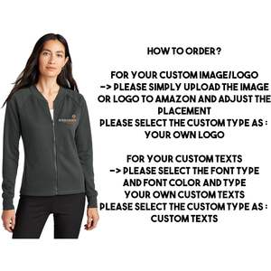 Chaqueta Bomber de Punto Doble MM3001 Personalizada para Mujer, Bordada con Logotipos y Textos Personalizados, Diseño Mercer+Mettle - Product Image 2