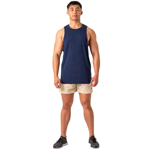 Nouveau débardeur décontracté pour homme en maille de haute qualité, polyester/coton, respirant, coupe ajustée, col rond, été, fitness, prix abordable, OEM - Product Image 4