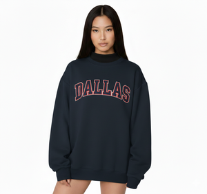 Pull réversible surdimensionné pour femme en molleton français polyester/coton, col montant, personnalisable OEM, haute qualité, pour l'hiver - Product Image 1