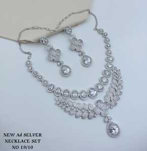 Conjunto de Collar de Lujo Indio al por Mayor con Circonita Cúbica Bañada en Rodio, Joyería de Fantasía Premium, Conjuntos de Gemas de Cristal Rojo Rubí - Product Image 5