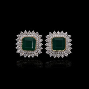 Boucles d'oreilles de luxe pour femmes en or avec diamants taille émeraude certifiés GRA, bijoux de mariage - Product Image 4