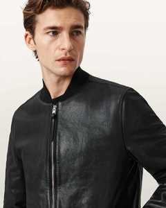 Blouson en cuir personnalisé pour homme, modèle Morten |   Cuir de chèvre véritable |   Fabricant de Marques Privées OEM - Product Image 2