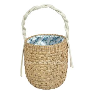 Bolso de playa de verano Vintage bohemio sostenible para mujer, forro Floral de jacinto de agua, cierre abierto, estilo elegante para mujer, regalo de Vietnam - Product Image 3