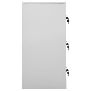 Armadietto portaoggetti in acciaio grigio chiaro 35.4 "x 17.7" x 36.4" - Product Image 3