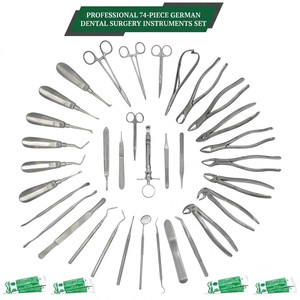 SHAHZIK SI-DMM-40 Kit de 74 pièces d'élévateurs et forceps d'extraction dentaire en acier inoxydable, outils réutilisables, poignée ergonomique, certifié CE - Product Image 3