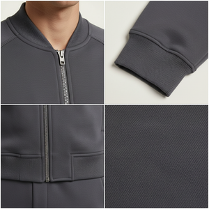 Custom Men Gym Tracksuit Set Zip <b>Jacket</b> and Jogger Pants Training Tracksuit with Custom Logo - Product Image 6