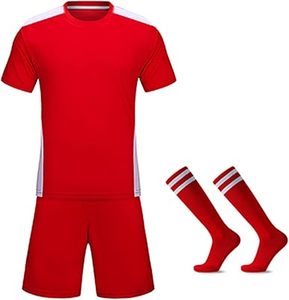 Uniforme de Fútbol Transpirable y Ligero de Color Rojo, Nuevo Diseño en Venta, Ropa Deportiva Cómoda para Niños - Product Image 6