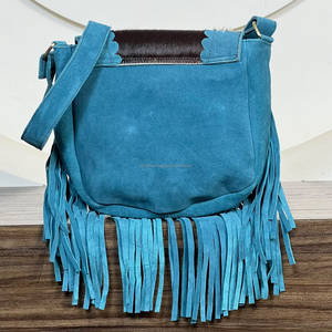 2026 New Arrival Cowhide <b>Fringe</b> Design Crossbody <b>Bag</b> for Women's Top High Quality Genuine Suede Leather Shoulder Handbags - Product Image 5
