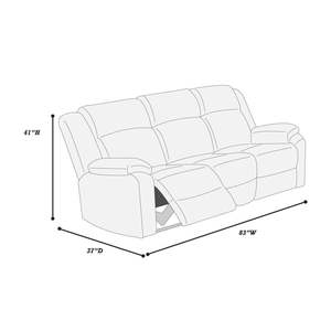 1 pezzo divano reclinabile Color cenere divano morbido movimento testurizzato con velluto a coste come la pelliccia per soggiorno - Product Image 5