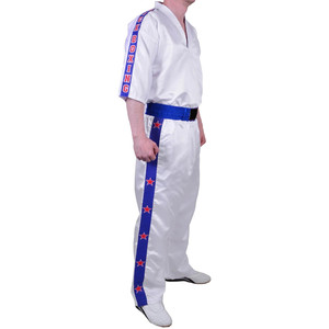 Conjunto de Uniforme de Kickboxing de Algodón Blanco para Hombre, Transpirable, Top y Pantalones de Artes Marciales - Product Image 3