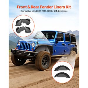 Parafanghi Anteriori e Posteriori in Acciaio per Jeep JK/JKU 2/4 Porte 2007-2018, Compatibili con Parafanghi Interni in Plastica Stile Bullonato TT - Product Image 2