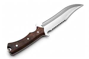Cuchillo Utilitario de Hoja Fija de Acero al Carbono Hecho a Mano de Primera Calidad con Mango de Madera de Palisandro Personalizado y Protector de Acero - Product Image 2