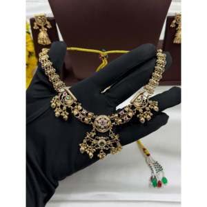 Neelam Heritage Gold Plated Imitation Fine Jewelry Necklace Set - Product Image 3