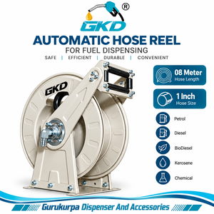 GKD Automatic Retractable Floor <b>Mount</b> Diesel Fuel <b>Hose</b> Reel Spring Driven Heavy Duty Fuel Dispenser <b>for</b> Diesel - Product Image 1