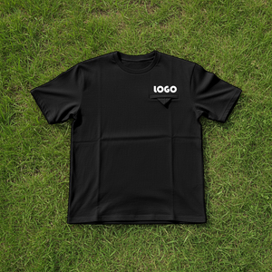 เสื้อยืดโอเวอร์ไซส์ผู้ชายผ้าฝ้าย 100% คุณภาพสูง 220 กรัม ปักโลโก้ 3 มิติ แบบกำหนดเอง ดีไซน์เรียบง่าย - Product Image 2