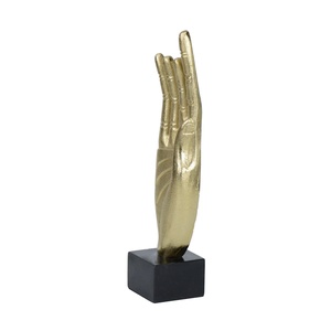 Premium Quality Jaffs Exports Aluminium Gold Plated Hand Figurine Modern Art Sculpture Eco-Friendly Tabletop <b>Ornament</b> Living - Product Image 2