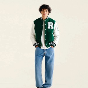 Vestes universitaires pour hommes, logo personnalisé, col montant, qualité supérieure - Product Image 2