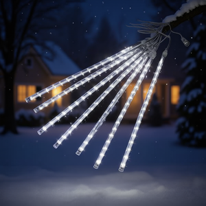 ไฟคริสต์มาส LED สีขาว ชุด 8 ชิ้น ไฟประดับตกแต่งวันหยุดในร่มและกลางแจ้ง - Product Image 3