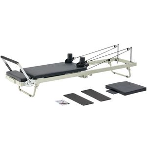 Reformer Pilates Pieghevole a Doppia Resistenza con Corda a Molla per Allenamento Domestico e in Studio - Product Image 1