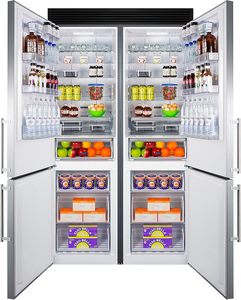 Refrigerador con congelador inferior de 48 pulgadas de ancho; 23.4 pies cúbicos; Parrilla incluida; Estantes de vidrio ajustables; Funcionamiento sin escarcha - Product Image 3