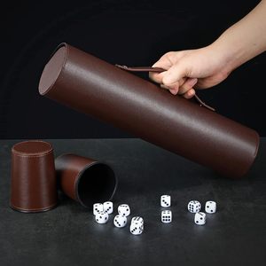 PU Leather Customizable High-Quality Dice <b>Cup</b> Set with 25 Dice and Exclusive Storage Case Eco-Friendly for Game Playing - Product Image 1