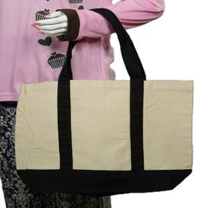 Women's Large 100% Cotton Tote <b>Bag</b> Eco-Friendly <b>Foldable</b> Reusable Shopping Shoulder <b>Bag</b> Customized Printed Letter Bulk Capacity - Product Image 5