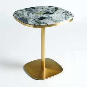 Table d'appoint classique en aluminium de haute qualité, mobilier de qualité supérieure, table d'appoint en métal pour hôtel, maison, salon, ottoman, laiton - Product Image 5