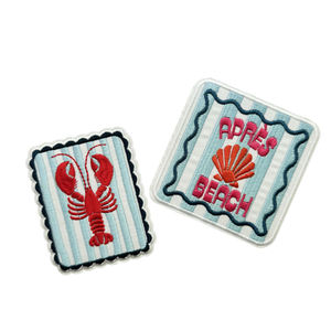 3D Embroidery Patches with <b>Sequins</b> Custom Sew On Iron On Fashion Patches for Clothing Bags <b>Jackets</b> and Hats - Product Image 2
