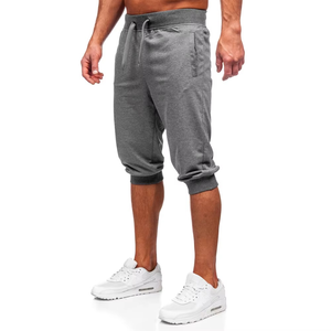 Pantalones Deportivos Grises 3/4 Hechos en Pakistán, Cintura Elástica, Tela Suave, Corte Debajo de la Rodilla, con Cordón Ajustable, Logotipo Personalizado OEM y Multicolor - Product Image 3