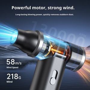 Souffleur d'air turbo USB 8 en 1, nettoyeur de poussière électrique portable, ventilateur pour le nettoyage des ordinateurs - Product Image 5