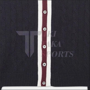 Top Trending Breathable Knitted V-neck Lace Men's <b>Cardigan</b> <b>Sweater</b> Customized Winter Wool/Nylon Anti-Wrinkle Patchwork Pattern - Product Image 6