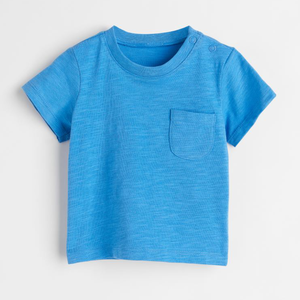 Camiseta de Verano Unisex para Niños, 100% Algodón, Manga Corta, Estampado Bonito, Diseño Sólido para Niños y Niñas - Product Image 1