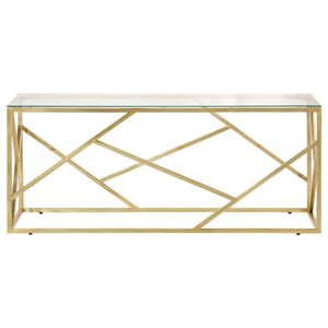 Decorative Iron <b>Console</b> <b>Table</b> <b>With</b> Glass <b>Top</b> Elegant Furniture Design For Luxury Hotel Reception And Living Areas - Product Image 3