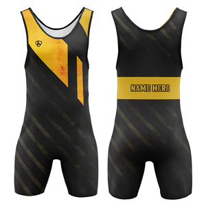 Combinaison de lutte personnalisée pour hommes, uniforme sublimé, séchage rapide, compression extensible, combinaison de lutte une pièce, OEM ODM Cus - Product Image 2