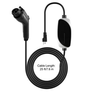 Level 1 Level 2 Electric Vehicle Portable Charger 16 Amp 25 ft <b>Charging</b> <b>Cable</b> NEMA 6-20P Plug Portable <b>Charging</b> Stations - Product Image 5