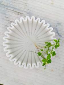 Bol à volants en marbre cannelé, élégant centre de table en marbre pour fruits, pour la décoration intérieure - Product Image 4