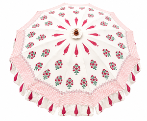 Sombrilla de Jardín con Estampado a Mano Estilo Resort, Sombrilla de Algodón para Exteriores, para Terraza y Piscina, OEM, Marca Privada, B2B - Product Image 1