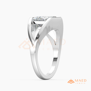 <b>Emerald</b> Cut Moissanite Diamond <b>Silver</b> <b>Ring</b> for Women Engagement Wedding <b>Ring</b> Lab Grown Jewelry USA Trend - Product Image 6
