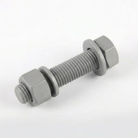 Vis hexagonale entièrement filetée en acier au carbone galvanisé ASTM M8 M16, fixations et boulons à tête hexagonale zingués 5/8" Classe 4.8