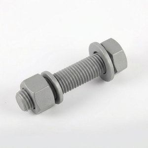 Bulloni Esagonali Filettati in Acciaio al Carbonio Zincato ASTM <span class=keywords><strong>M8</strong></span>-M16, Elementi di Fissaggio e Bulloni a Testa Esagonale 5/8" Classe 4.8 - Product Image 3