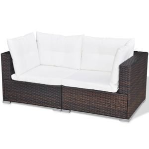 Juego de 10 Muebles de Patio Modulares Grandes de Ratán PE Marrón, Juego de Muebles Modulares Duraderos para Exteriores - Product Image 6