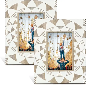 Marco de Fotos de Resina con Técnica Pintada a Mano, Forma Rectangular, Decoración para el Hogar con Temática del Día de la Tierra, FAIZA CRAFT FC-1480 - Product Image 6