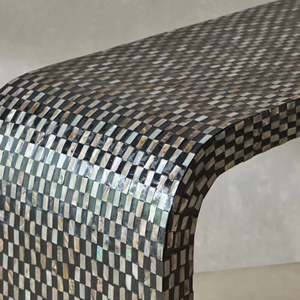 Mesa Consola de Nácar Personalizada, Mesa de Entrada con Incrustaciones de Nácar Ecológica, Mueble de Madera Duradero para Sala de Estar/Apartamento - Product Image 2