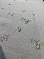 Ensemble de couette QIMA 100% chanvre, motif floral, broderie, écologique, durable, kit de mariage 4 pièces, toutes saisons