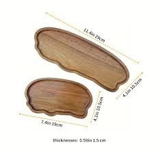Petite planche à charcuterie en bois d'acacia avec poignée pour servir les aliments, plateau de service irrégulier en bois naturel - Product Image 2