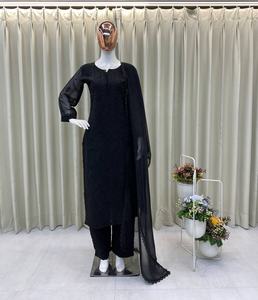 Tissus Exquis pour Dupatta de Mariage et Tenues de Travail, en Georgette Micro Haute Qualité, Broderie Moderne de Designer, Séchage Rapide, Toutes Saisons - Product Image 1