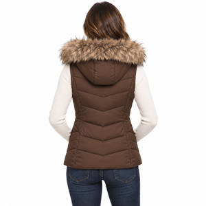 Chaleco Largo Acolchado para Mujer, Chaqueta Acolchada con Capucha para Exteriores, Calidad Premium, Fabricación Personalizada al por Mayor - Product Image 2