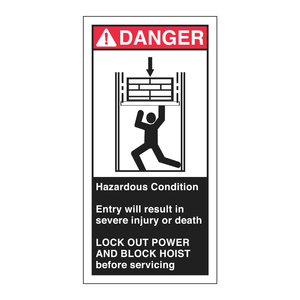 Étiquettes d'avertissement de danger Brady, blessure grave, PVC auto-adhésif pour la sécurité chimique industrielle - Product Image 1